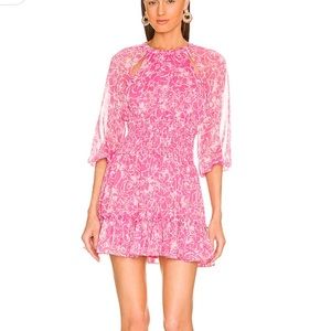 Simone pink floral dress LIKELY revolve
